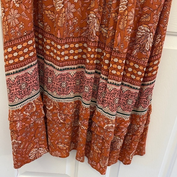 Knox Rose Terracotta and Cream Boho Maxi Dress - Picture 7 of 7